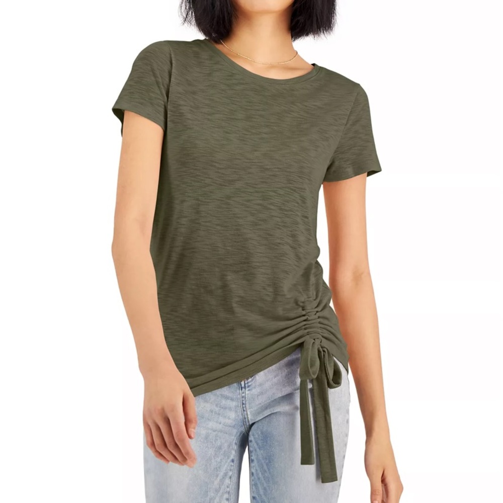 NEW INC INTERNATIONAL CONCEPTS Ruched T-Shirt Size:0x